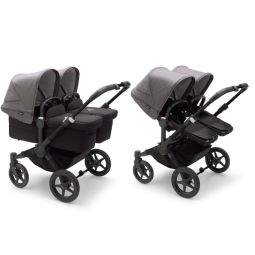 Bugaboo Donkey5 Black/Grey Melange Twin Complete