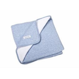 Poetree Kids Cot blanket Lined Chevron Denim Blue