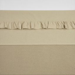 Meyco Cotton Cot Sheet White with Lurex Piping 75 x 100