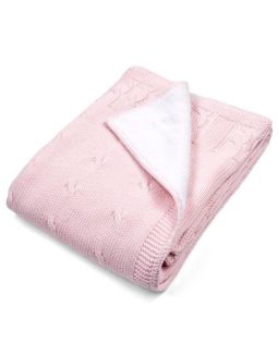 Poetree Crib Blanket Lined Chamonix Pink