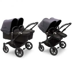 Bugaboo Donkey5 Black/Stormy Blue Twin Complete