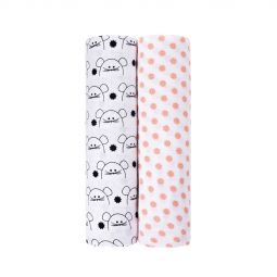 Lassig Muslin Swaddle and Burp Blanket XL Little Chums Mouse