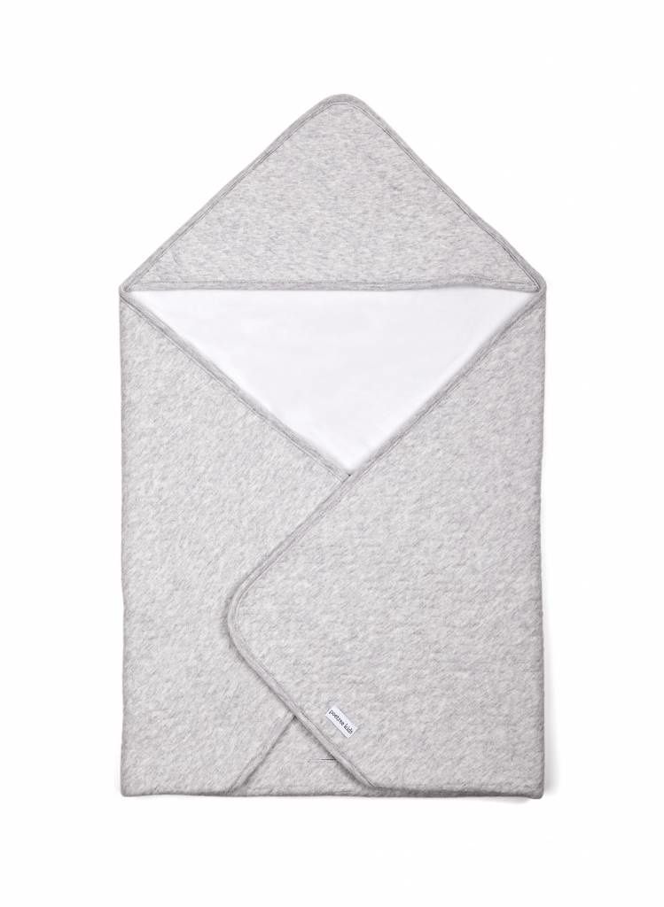 Poetree Kids Wrapping Blanket Chevron Light Grey Melange