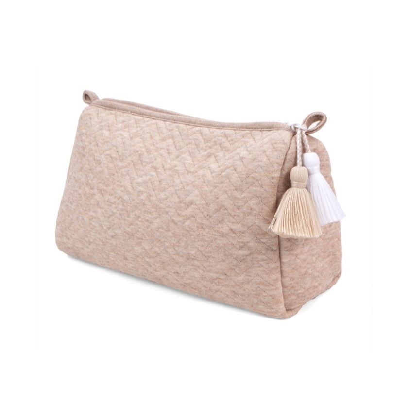 Poetree Kids Toiletry Bag Chevron Light Camel