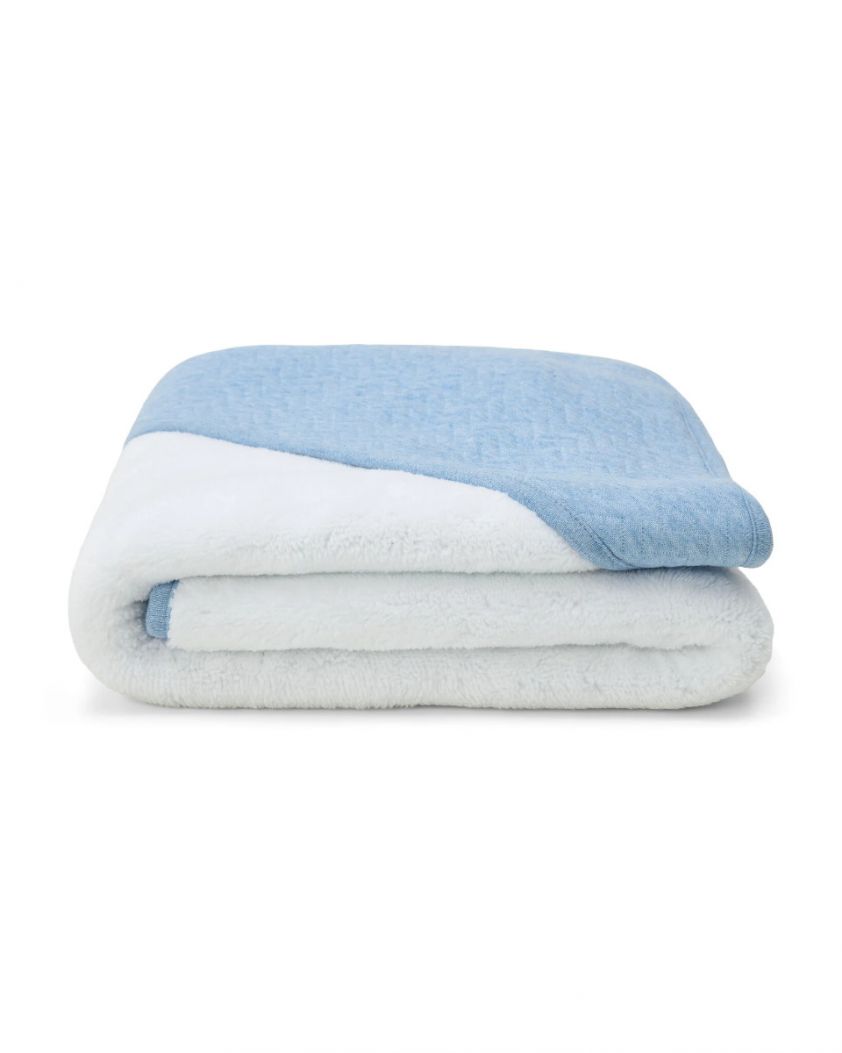 Poetree Kids Wikkeldeken Chevron Denim blue