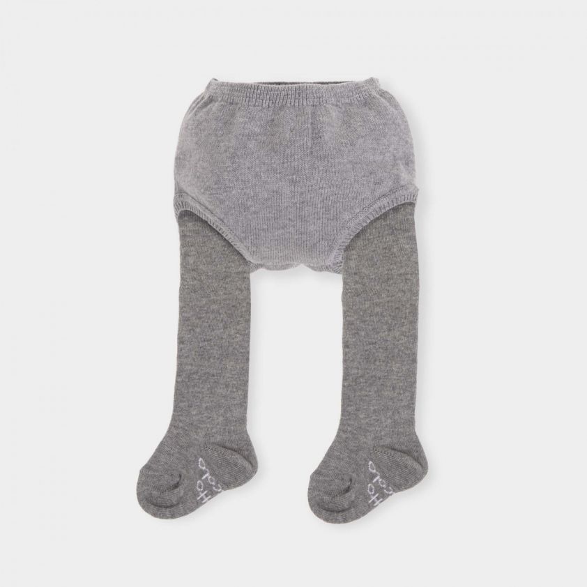 Tutto Piccolo Knitted Grey Short with Tights
