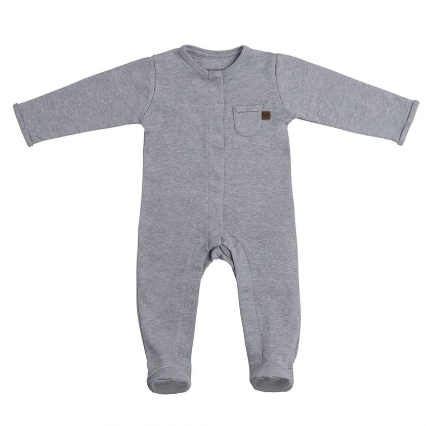 Baby's Only Coverall With Footies Melange Grey 