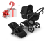 De Bugaboo Donkey2 Mono compleet Zwart/Zwart